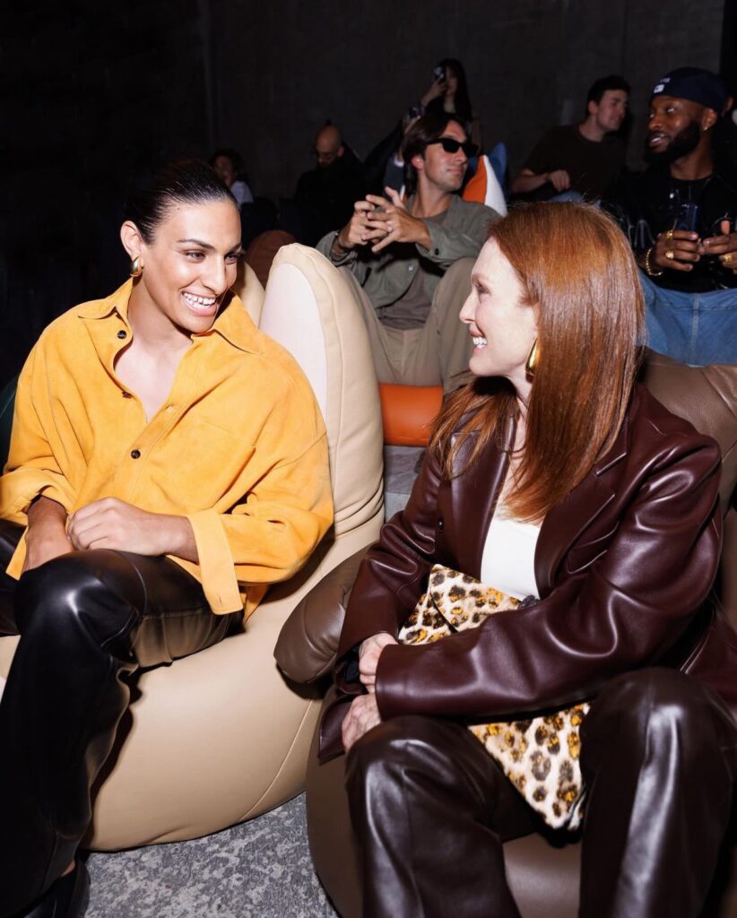 Imane Khelif at the Bottega Veneta Show in Milan. 